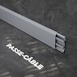 TECNOPROFILS - Plinthe Passe-Câble PVC 80 mm - Gris - 1 m, À l'unité - vignette