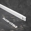 TECNOPROFILS - Plinthe Passe-Câble PVC 50 mm - Blanc - 1 m, Lot de 5 - vignette