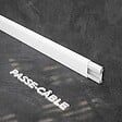 TECNOPROFILS - Plinthe Passe-Câble PVC 50 mm - Frêne Blanc - 1 m - vignette