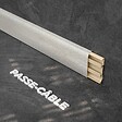TECNOPROFILS - Plinthe Passe-Câble PVC 80 mm - Planche Blanchie - 1 m, À l'unité - vignette