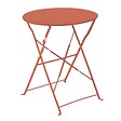 OVIALA - Table de terrasse ronde pliante et 2 chaises pliantes terracotta - Annecy - vignette