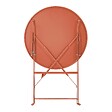 OVIALA - Table de terrasse ronde pliante et 2 chaises pliantes terracotta - Annecy - vignette