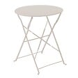 OVIALA - Table de terrasse ronde pliante et 2 chaises pliantes beige clair - Annecy - vignette