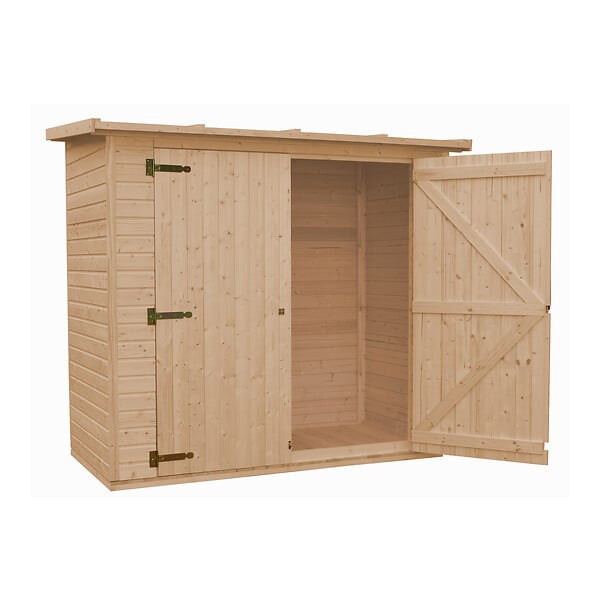 TIMBELA - Abri de jardin extérieur bois - H194x 223 x 123 cm / 2,1 m2 - M348 - large