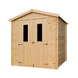 TIMBELA - Abri de jardin en bois I216xL206xH218 cm/ 3.53 m2 AVEC SOL TRAITÉ - M343C+M343G - vignette