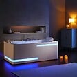 DISTRIBAIN - Baignoire balnéo Santorin 68 jets - vignette