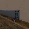 TECNOPROFILS - Paire d'Embouts Plinthe Passe-Câble PVC 80 mm - Anthracite - vignette