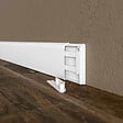 TECNOPROFILS - Paire d'Embouts Plinthe Passe-Câble PVC 80 mm - Blanc - vignette