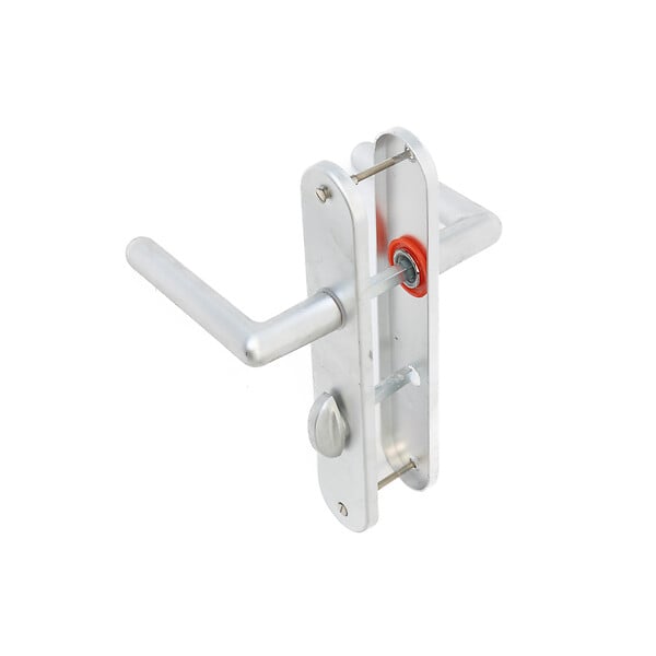 GO/ON - Ensemble poignées de porte aluminium argent 165mm condamnation - large