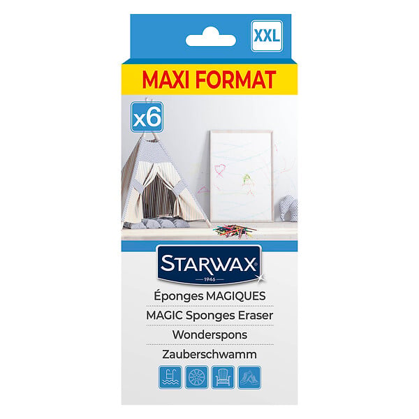 STARWAX - Eponges magiques x6 - large