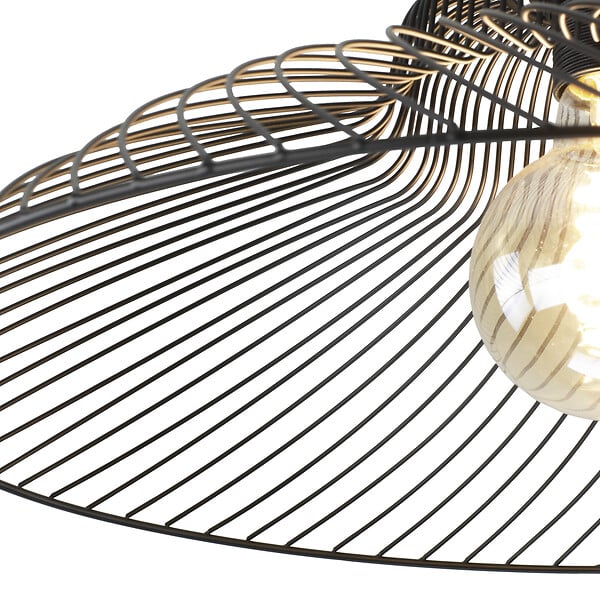 C-CREATION - Suspension Simars - Métal filaire - Noir - Diam.50cm - large