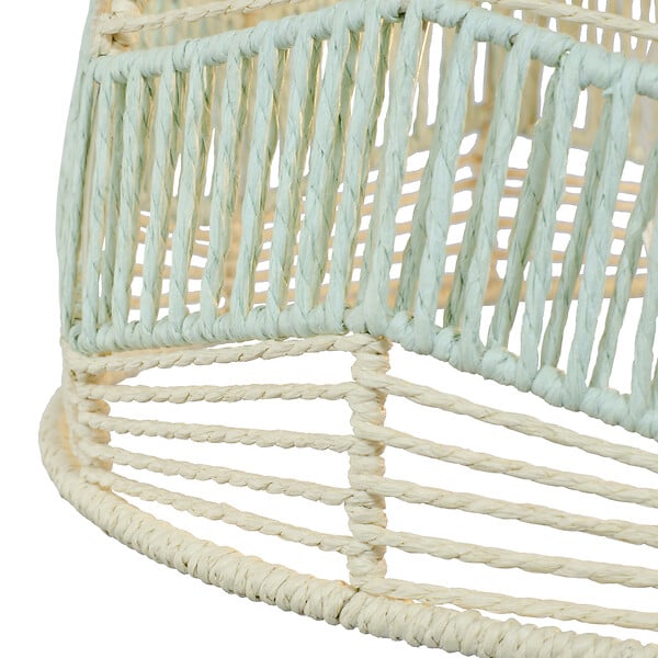 C-CREATION - Suspension corde tressée Cardil Naturel vert Diam.33cm - large