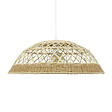 C-CREATION - Suspension rotin tressé bicolore Saranne - Marron - E27 - vignette