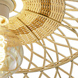 C-CREATION - Suspension rotin tressé bicolore Saranne - Marron - E27 - vignette