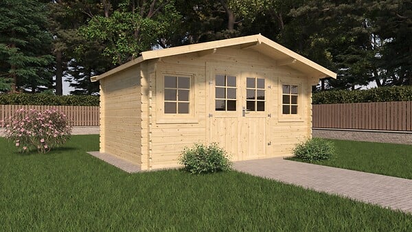 CERLAND - Abri de jardin bois STELO SU - Marron - L.400xP.335xH.230cm - large