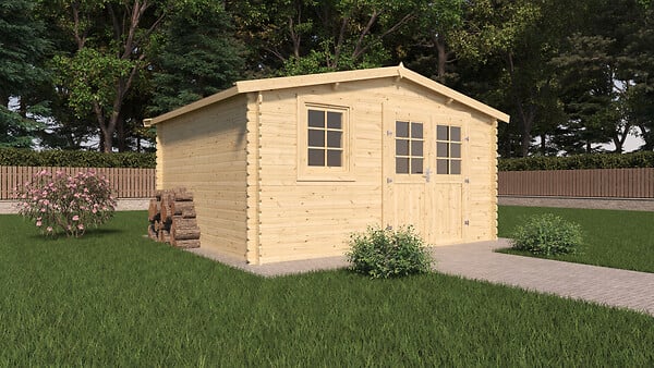CERLAND - Abri de jardin bois STELO SU 17.66m² - L.500xP.440xH.229.5cm - large