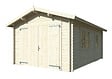 WHITE WOOD - Garage en bois Prague 28 mm  - L.386xH.268xP.544cm - vignette