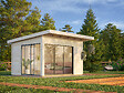 PALMAKO - Studio de jardin en bois Andrea ép. 44 mm avec baies coulissantes double vitrage - Palmako - 17,2 m² - vignette