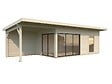 PALMAKO - Studio de jardin Andrea en bois ép. 44 mm avec pergola et baies coulissantes en double vitrage - Palmako - 37,7 m² - vignette