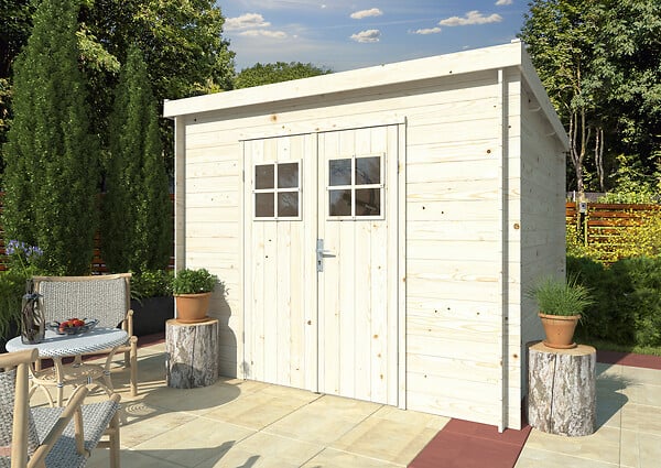 WHITE WOOD - Abri de jardin en bois Zoé 3 ép.19mm - White Wood - 6.8m² - large