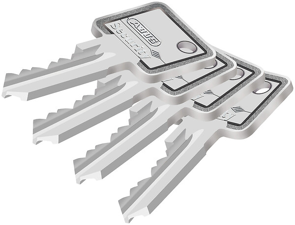 ABUS - Verrou de surface Styl Bouton/Cylindre - Alu brossé - 45mm - large