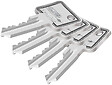 ABUS - Verrou de surface Styl Bouton/Cylindre - Alu brossé - 45mm - vignette