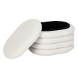 ATMOSPHERA - Pouf avec coffre en tissu à bouclettes Blanc 59 x 45 cm - vignette