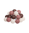 ATMOSPHERA - Guirlande décorative à piles 16 LED Boules en Coton D 3,5 x L 255 cm - Multicolore - vignette