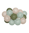 ATMOSPHERA - Guirlande décorative à piles 16 LED Boules en Coton D 3,5 x L 255 cm - Multicolore - vignette