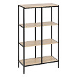 5 FIVE SIMPLY SMART - Meuble Étagère 4 niveaux Effet bois naturel et Métal noir H 116 cm - vignette