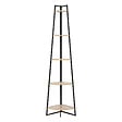 5 FIVE SIMPLY SMART - Meuble Étagère d'angle 5 niveaux Effet bois naturel et Métal noir H 180 cm - vignette
