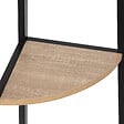5 FIVE SIMPLY SMART - Meuble Étagère d'angle 5 niveaux Effet bois naturel et Métal noir H 180 cm - vignette