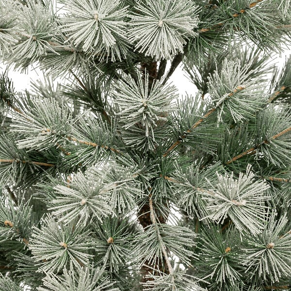 FEERIC LIGHTS & CHRISTMAS - Sapin de Noël artificiel Vert clair enneigé avec pied en bois et métal H 150 cm - large