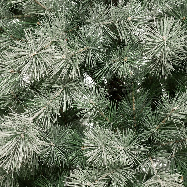 FEERIC LIGHTS & CHRISTMAS - Sapin de Noël artificiel Vert clair enneigé avec pied en bois et métal H 180 cm - large
