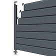 CLOSEA - Kit depart clôture PVC gris - lg : 1m50 x ht :1m30 - vignette