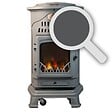 UNIVERSAL - Poêle à gaz Fonte véritable 3.4KW Gris Effet feu de bois Chauffage d'appoint Provence UNIVERSAL - vignette