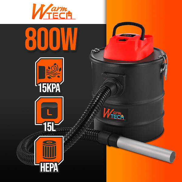 WARM TECH - Vide cendres 800W 15L avec soufflerie - large