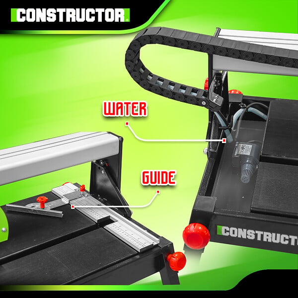 CONSTRUCTOR - Coupe carrelages radial 800 W - 200mm - Longueur de coupe max 720mm - large