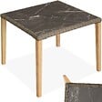 TECTAKE - Table en rotin Tarent 93,5 x 93,5 x 75 cm marron naturel - vignette