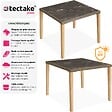 TECTAKE - Table en rotin Tarent 93,5 x 93,5 x 75 cm marron naturel - vignette
