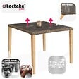 TECTAKE - Table en rotin Tarent 93,5 x 93,5 x 75 cm marron naturel - vignette