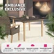 TECTAKE - Table en rotin Tarent 93,5 x 93,5 x 75 cm marron naturel - vignette