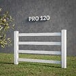 MON MARCHE DECO - Kit Clôture PRO PVC Blanc H. 120 cm - 4 Lisses - 5,70 m - vignette