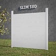 MON MARCHE DECO - Kit Clôture SLIM PVC Blanc H. 180 cm - 8 Soubassements - 11,10 m - vignette