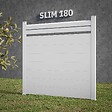 MON MARCHE DECO - Kit Clôture SLIM PVC Blanc H. 180 cm x L. 5.60 m - 2 Lisses claire-voie + 7 Soubassements - vignette