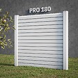 MON MARCHE DECO - Kit Clôture PRO PVC Blanc H. 180 cm - 15 Lisses claire-voie - 5,70 m - vignette