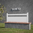 MON MARCHE DECO - Kit Clôture SLIM PVC Blanc H. 72 cm x L. 5.60 m - 1 lisse + 2 soubassements - vignette