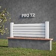 MON MARCHE DECO - Kit Clôture PRO PVC Blanc H. 72 cm x L. 5.70 m - 5 Lisses claire-voie - vignette
