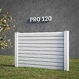 MON MARCHE DECO - Kit Clôture PRO PVC Blanc H. 120 cm - 10 Lisses claire-voie - 5,70 m - vignette