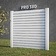 MON MARCHE DECO - Kit Clôture PRO PVC Blanc H. 180 cm x L. 11.30 m - 15 Lisses claire-voie - vignette
